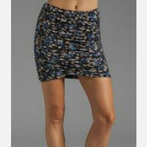 Free People Blue Floral Scrunch Skirt